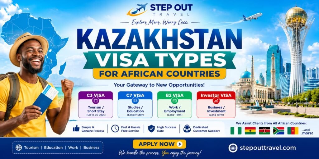 Kazakhstan Visa Types for African Countries