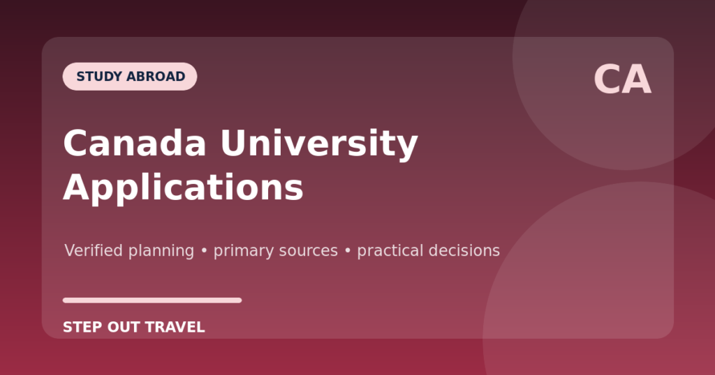 Canada university application guide for international students featured graphic
