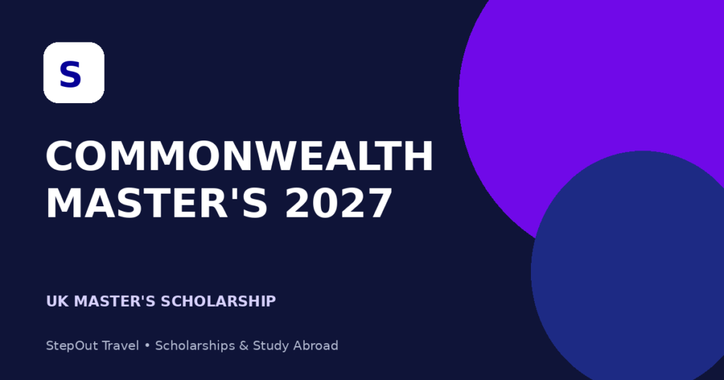 Commonwealth Master’s Scholarships 2027–2028 featured graphic