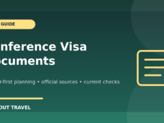 Conference visa documents invitation registration and financial evidence guide graphic
