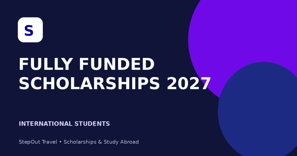 Fully funded scholarships for international students 2027 featured graphic