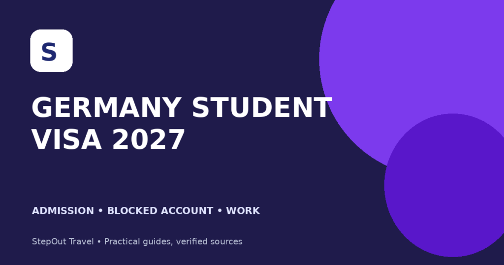 Germany Student Visa 2027 guide covering admission, blocked account and work rules