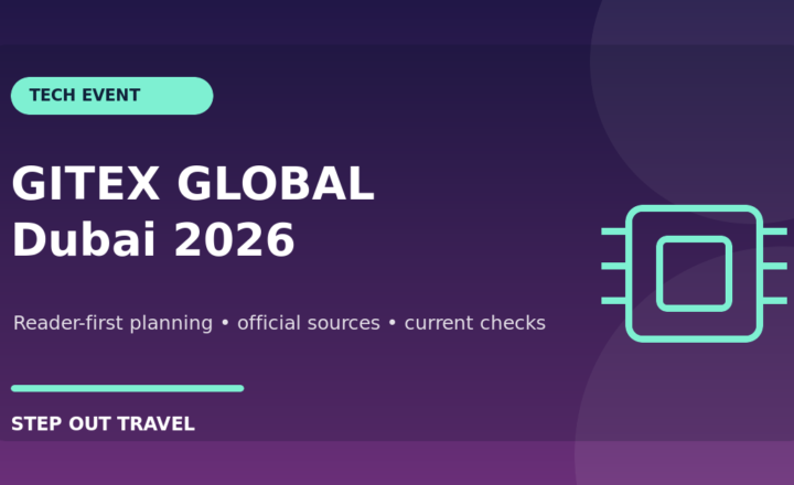 GITEX GLOBAL Dubai 2026 registration meetings and travel planning graphic