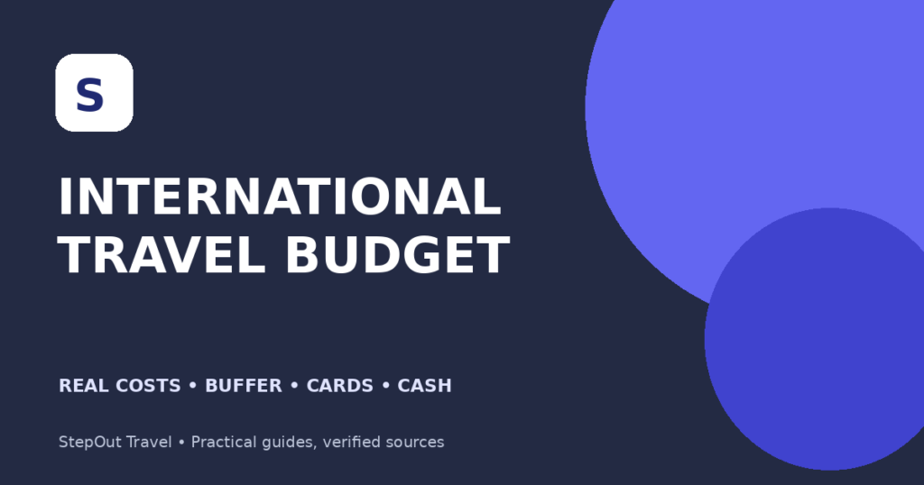 International travel budget guide for flights, accommodation, food, transport and emergency costs