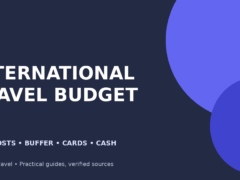 International travel budget guide for flights, accommodation, food, transport and emergency costs