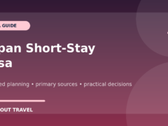 Japan short-stay visa eligibility documents and trip planning featured graphic