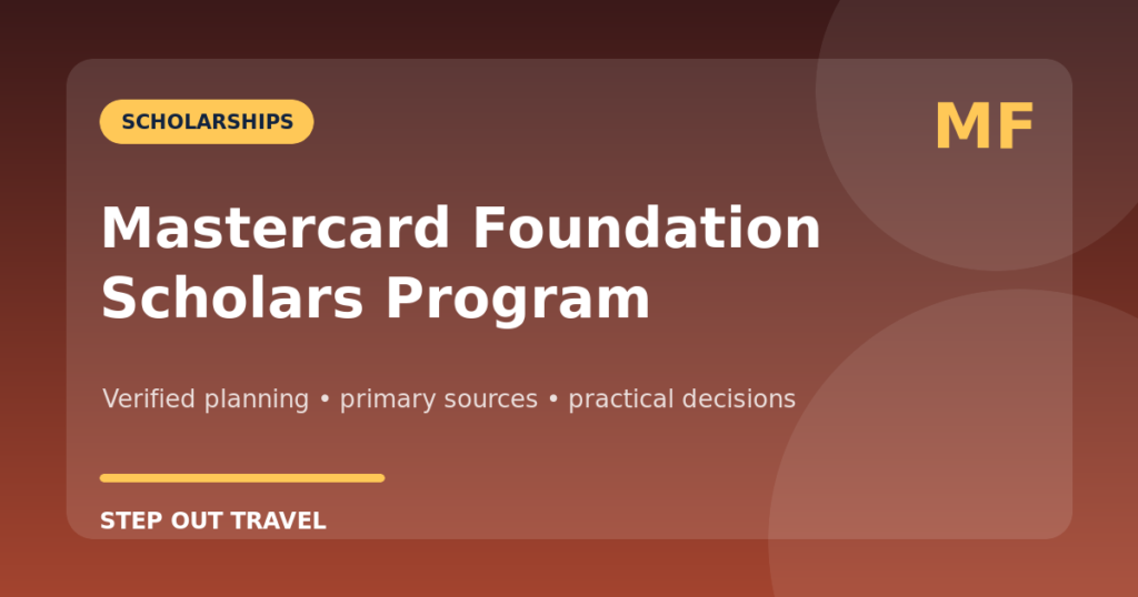 Mastercard Foundation Scholars Program partner application guide featured graphic