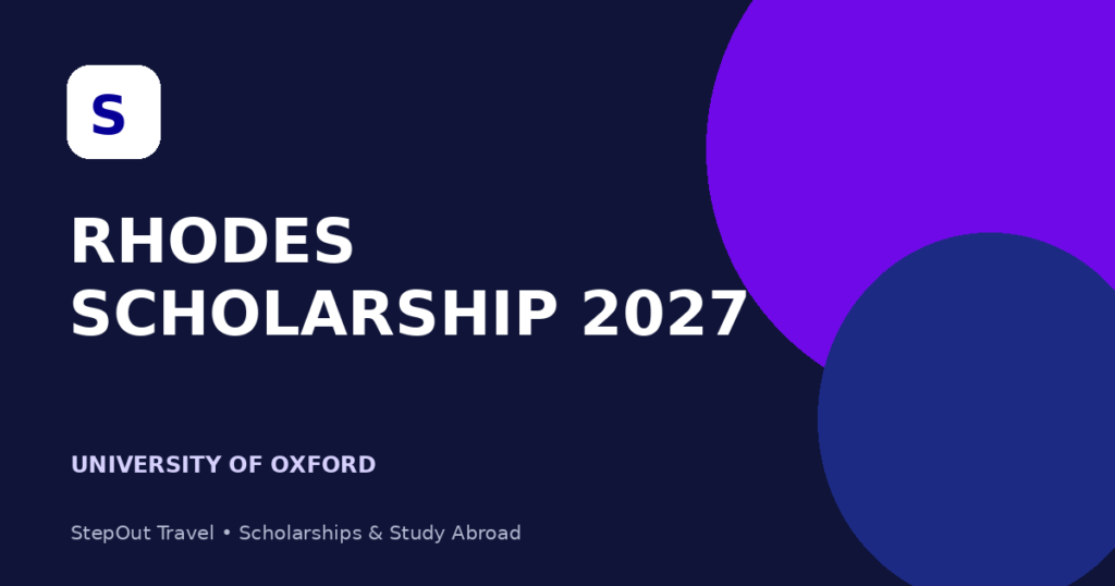 Rhodes Scholarship 2027 University of Oxford featured graphic