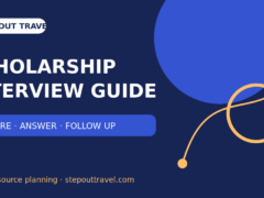 Scholarship interview preparation and answer framework featured graphic
