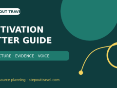 Scholarship motivation letter structure and writing guide featured graphic